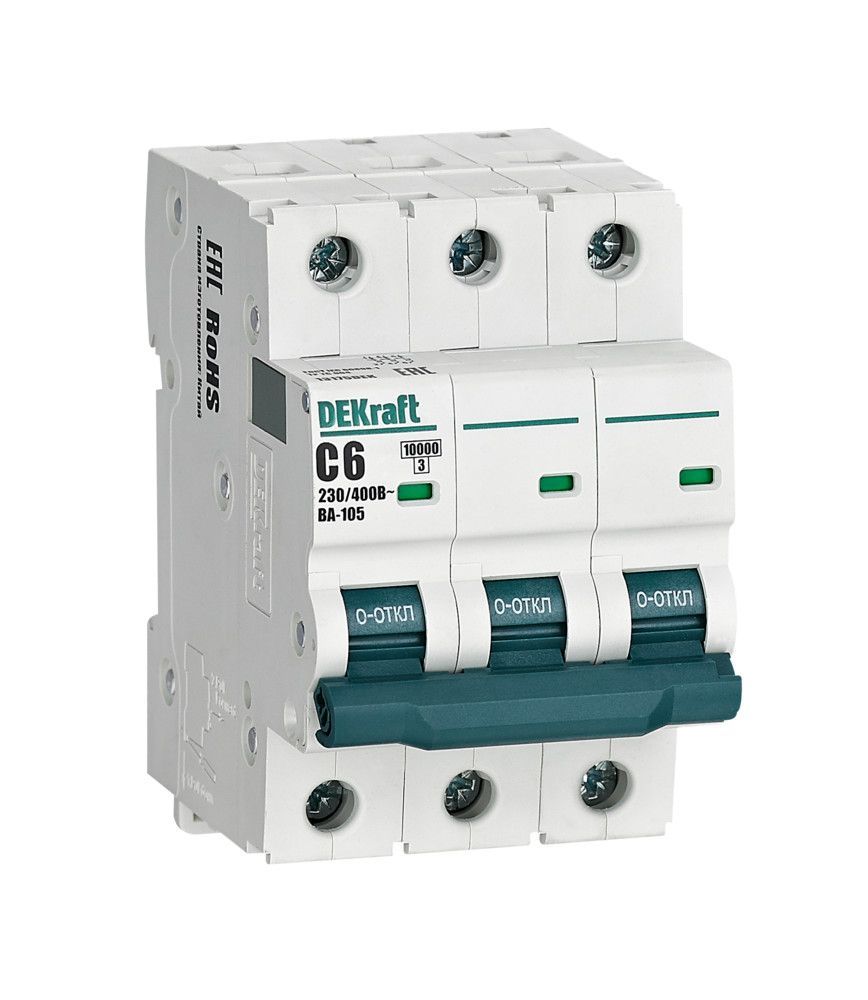 Автоматический выключатель ВА-105 3P 6А C 10кА фото
