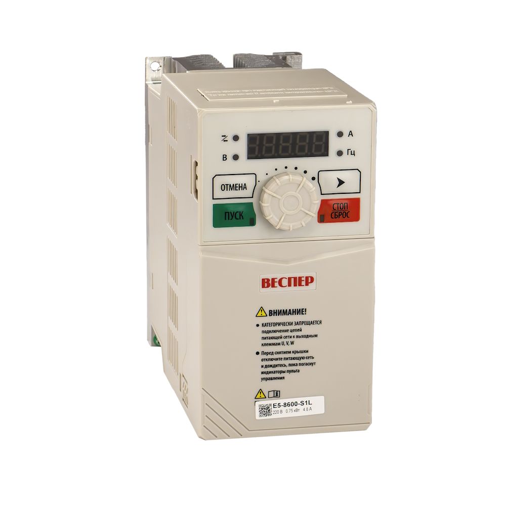 Частотный преобразователь Веспер E5-8600-S1L 0,75 кВт 220В фото