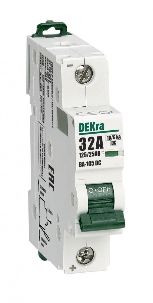 Автоматический выключатель ВА-105 1P 32А C 250В DC фото