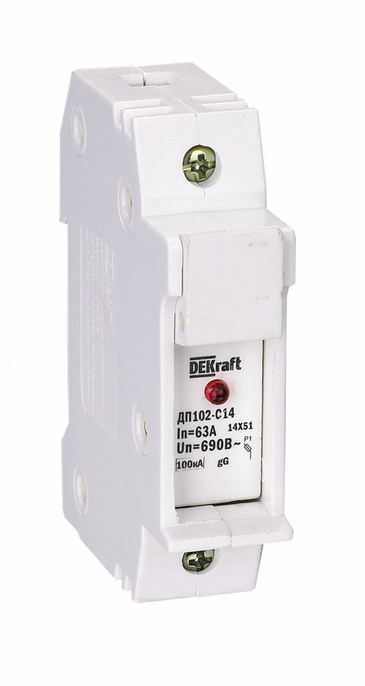 Держатель предохр. C10 со светодиод. индикацией 1P ДП-102 фото