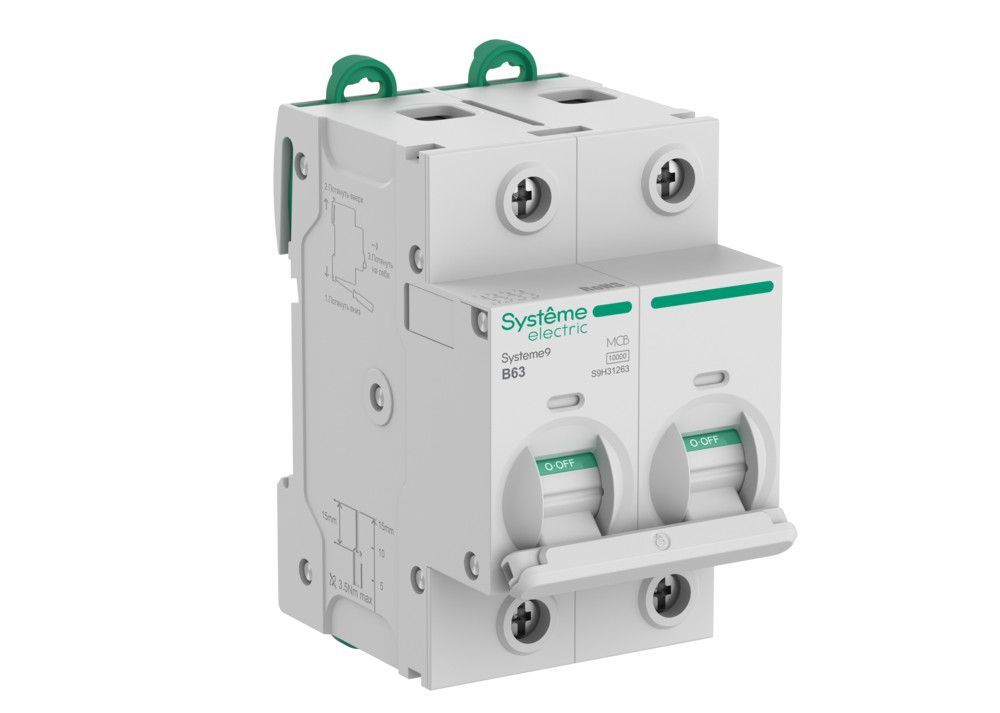Systeme9 Автоматический выключатель (АВ) 27мм B 63A 2P 10 kA 400В фото
