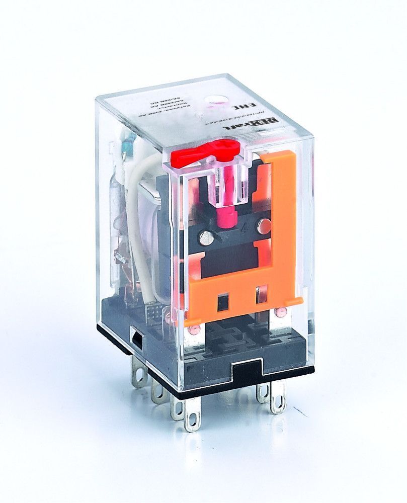 Промежуточное реле 2 конт. с LED инд. и TEST функ. 5А 110В AC ПР-102 фото