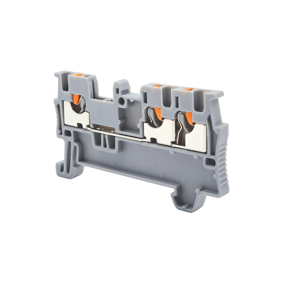 Клемма push-in трехпроводная, 1.5 мм², серая