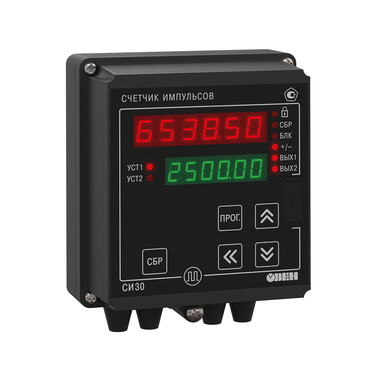 СИ30 счетчик импульсов с поддержкой энкодеров и RS-485 ОВЕН СИ30-24.Щ1.Р фото