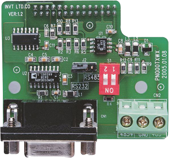Коммуникационная плата RS-232, RS-485 INVT CHV100-COM фото