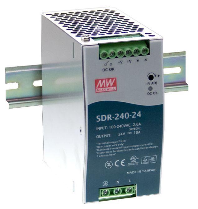 Блок питания Mean Well SDR-240-24 фото