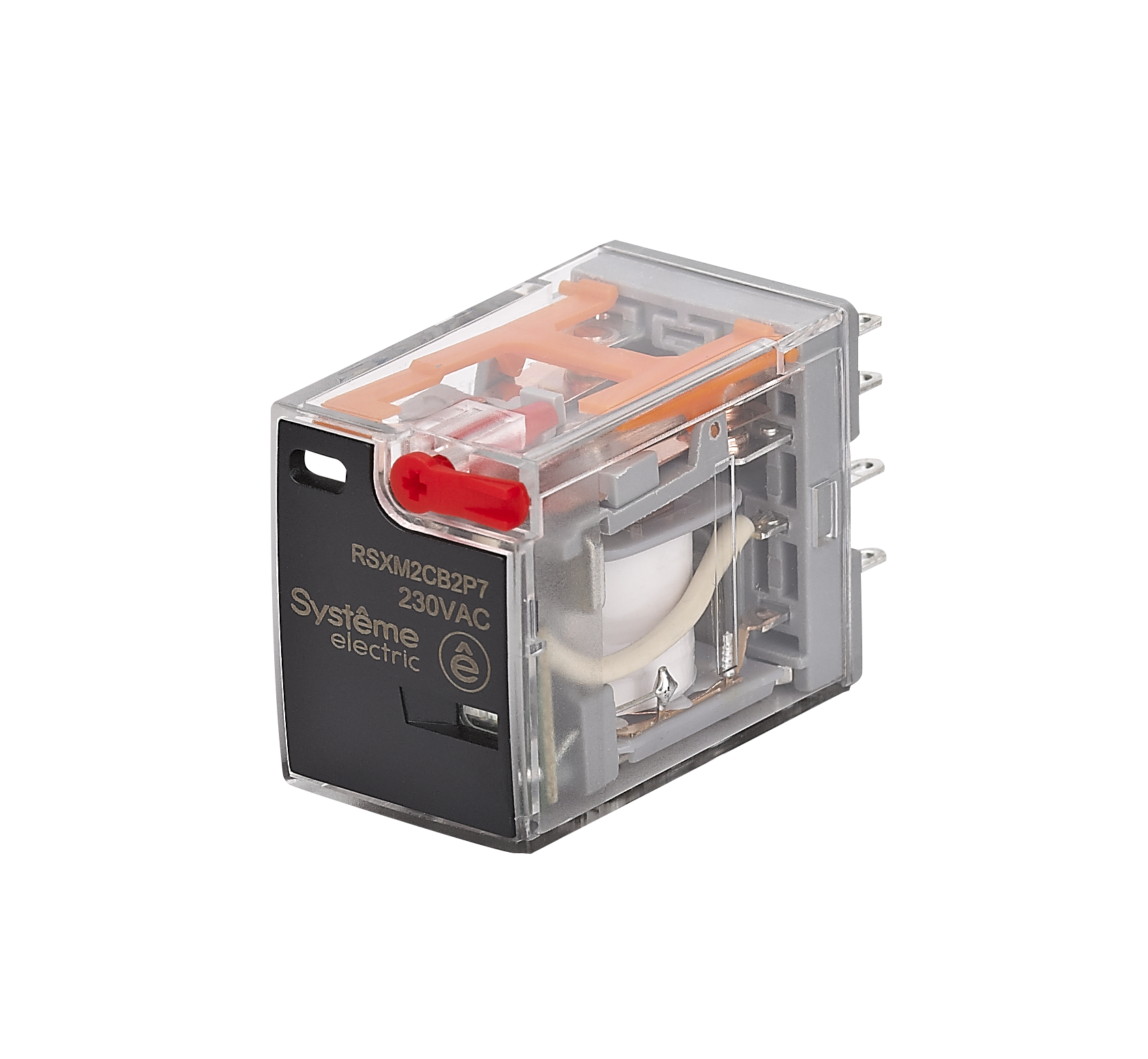 Реле 10A 2CO 230VAC тест кнопка LED фото