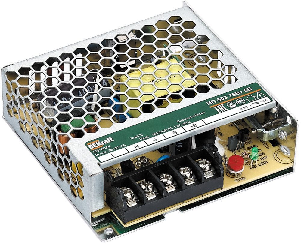 Импульсный источник питания 75Вт 12В 6А ИП-503 фото