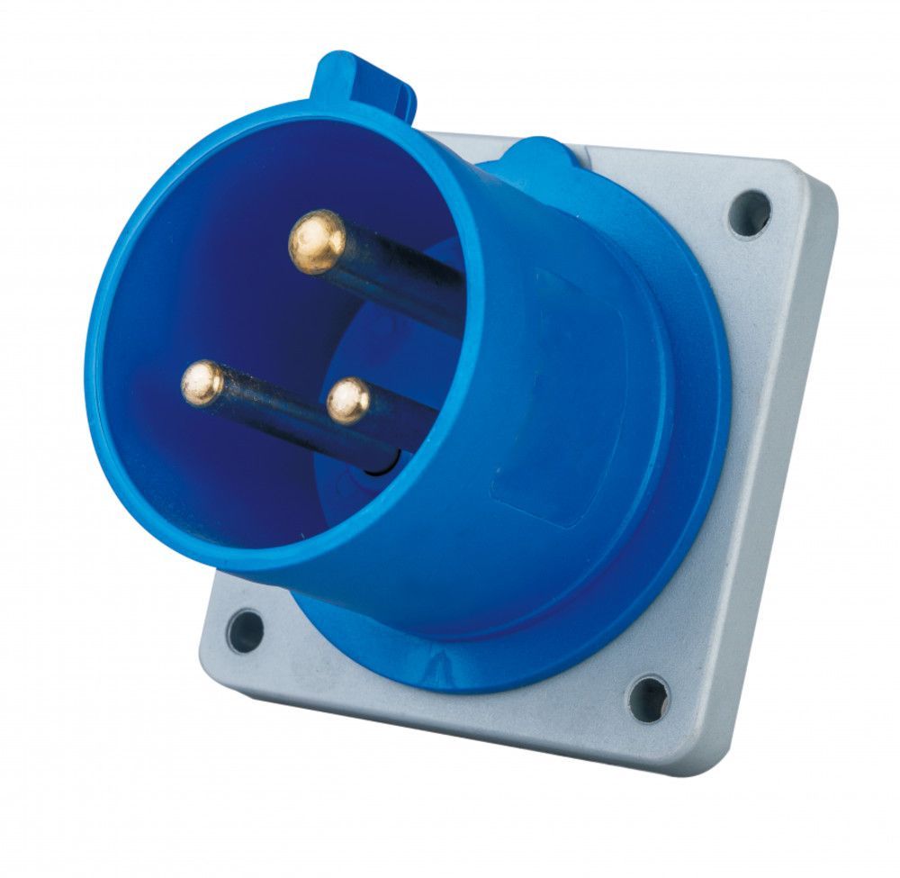 Вилка для скрытой проводки 2Р+РЕ 16А 220В IP44 ВЩ-103 фото