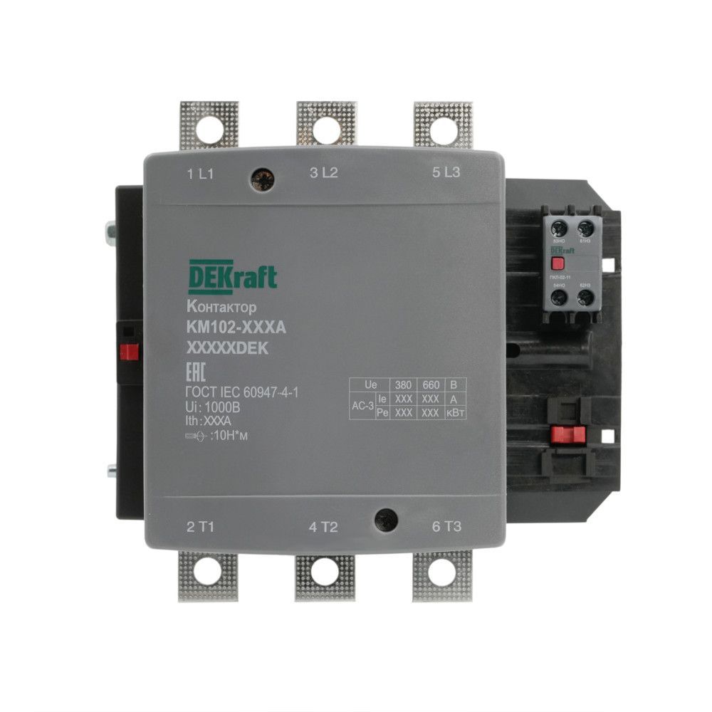 Контактор 330А 380В АС3 АС4 1НО+1НЗ КМ-102 фото