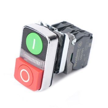 Кн SB4 двойн в сборе модуль 22мм з"I"+сиг ламп+кр выст "О" металл 230ВАС 1НО+1НЗ фото