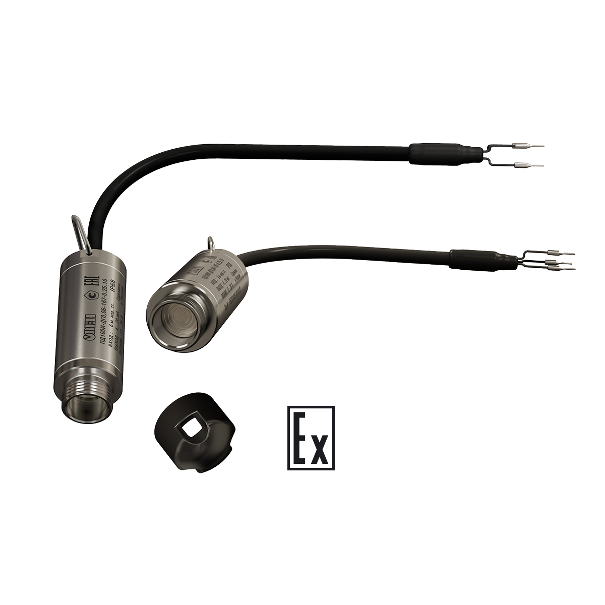 ПД100И-1x7-Exi – погружной уровнемер с искробезопасной цепью и пылевлагозащитой IP68 для опасных производств ОВЕН ПД100И-ДГ0,25-167-0,5-ЕХI-100