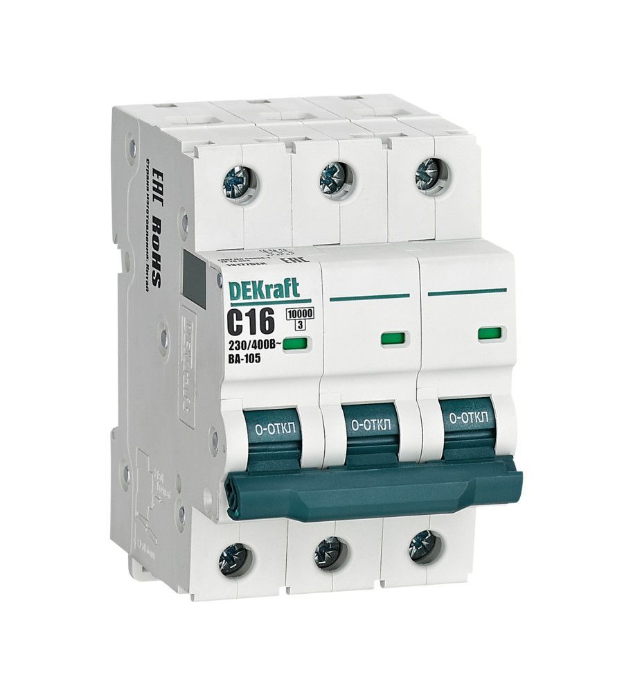 Автоматический выключатель ВА-105 3P 16А C 10кА фото