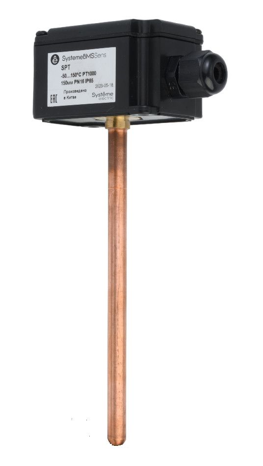 Датчик температуры погружной, 0…+100°С 4…20мА 150мм =15…35В с гильзой 100мм IP65 фото