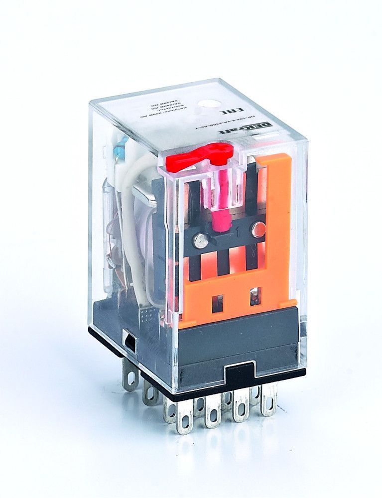 Промежуточное реле 4 конт. с LED инд. и TEST функ. 3А 110В AC ПР-102 фото