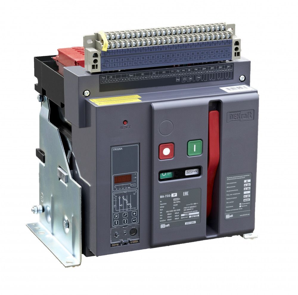 Воздушный авт. выключатель стационарный 4P 630А 80кА расцепитель М ВА-731 фото