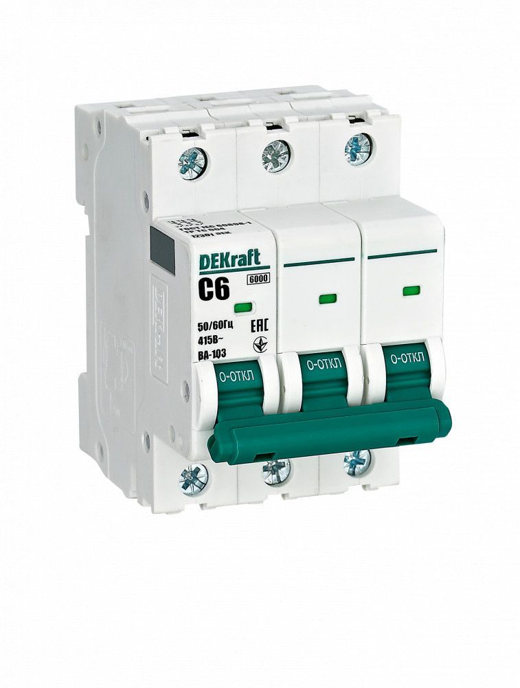 Автоматический выключатель ВА-103 3P 6А C 6кА новый фото