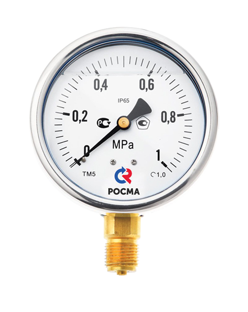Манометр РОСМА ТМ-520Р.00 (0-1кгс/см²) M20x1,5.1,0