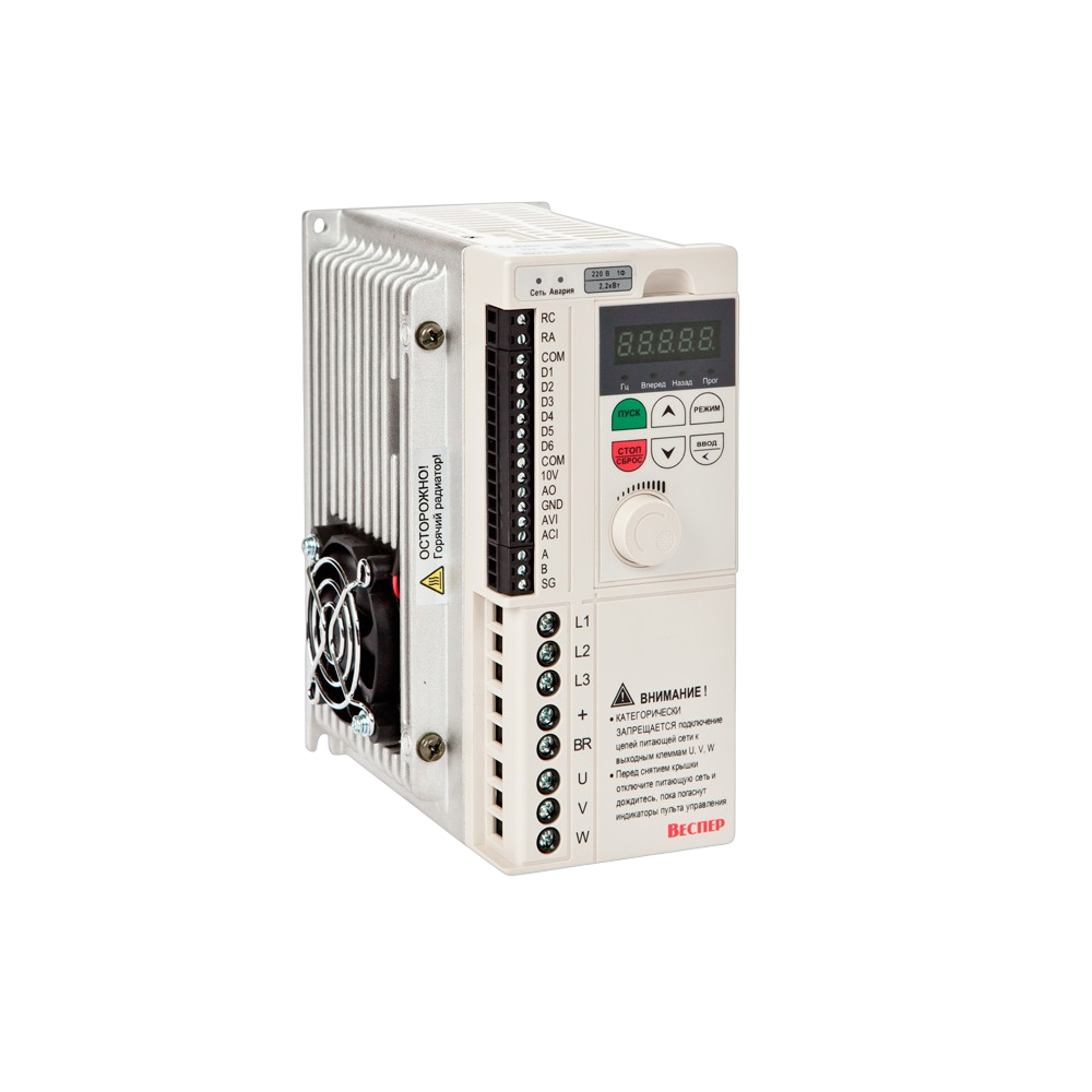 Преобразователь частоты Веспер E4-8400-S3L 2.2кВт 220В, со съёмным пультом фото