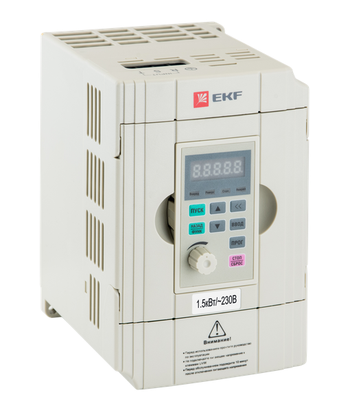Преобразователь частоты, белый, 1,5/2,2кВт 1x230В VECTOR-100 EKF фото