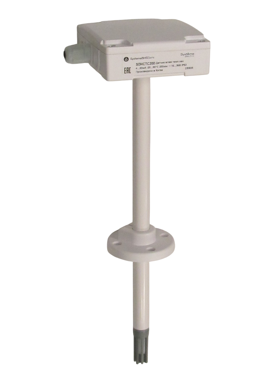 Датчик влажности и температуры канальный, 4…20мА -20…+80°С 4…20мА 283мм(40…265мм) =15…35В фото