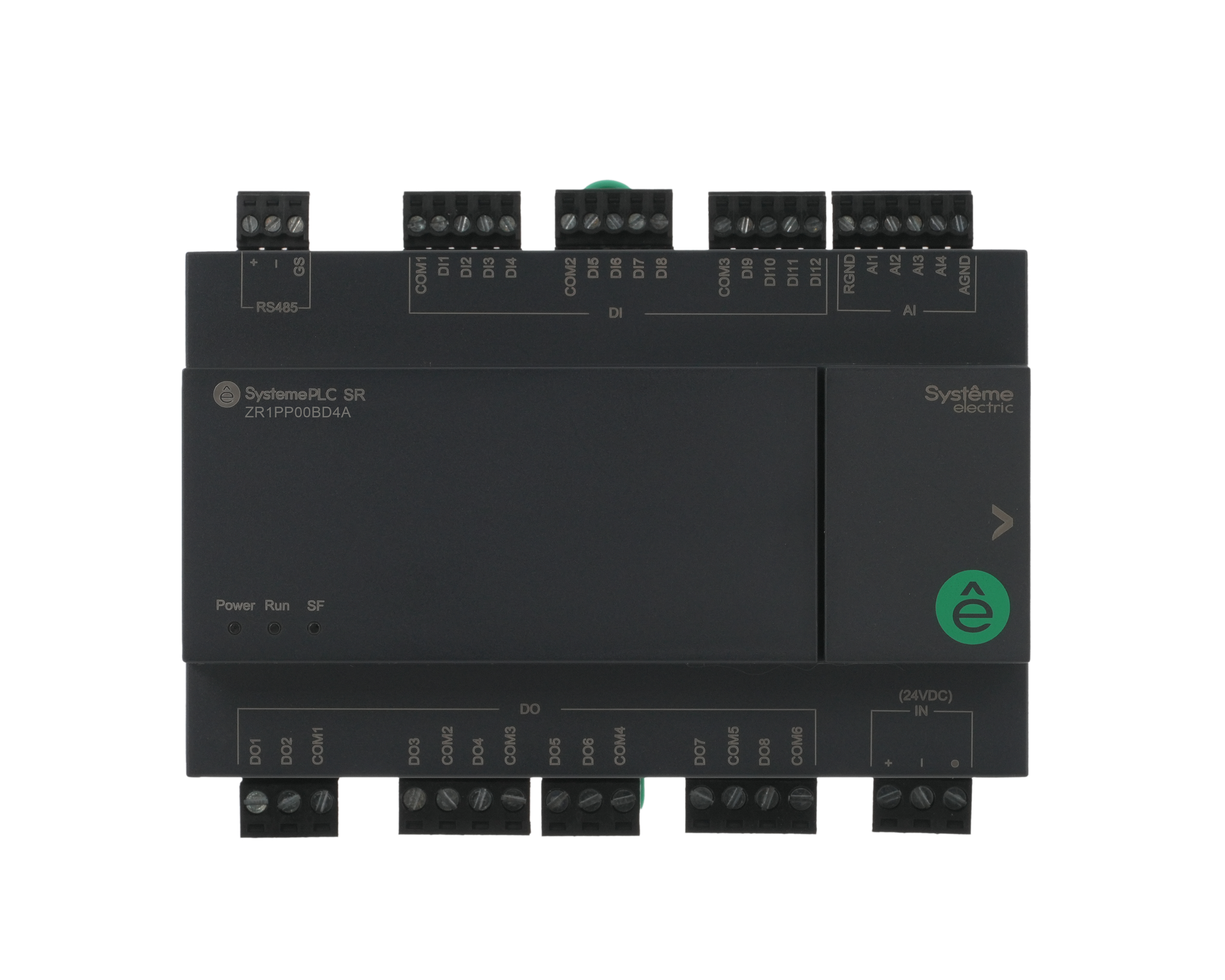 Интеллектуальное реле SR1; 24 VDC; 24 IO: 12 DI, 8 DO (реле); 4 AI; 1xRS485 фото