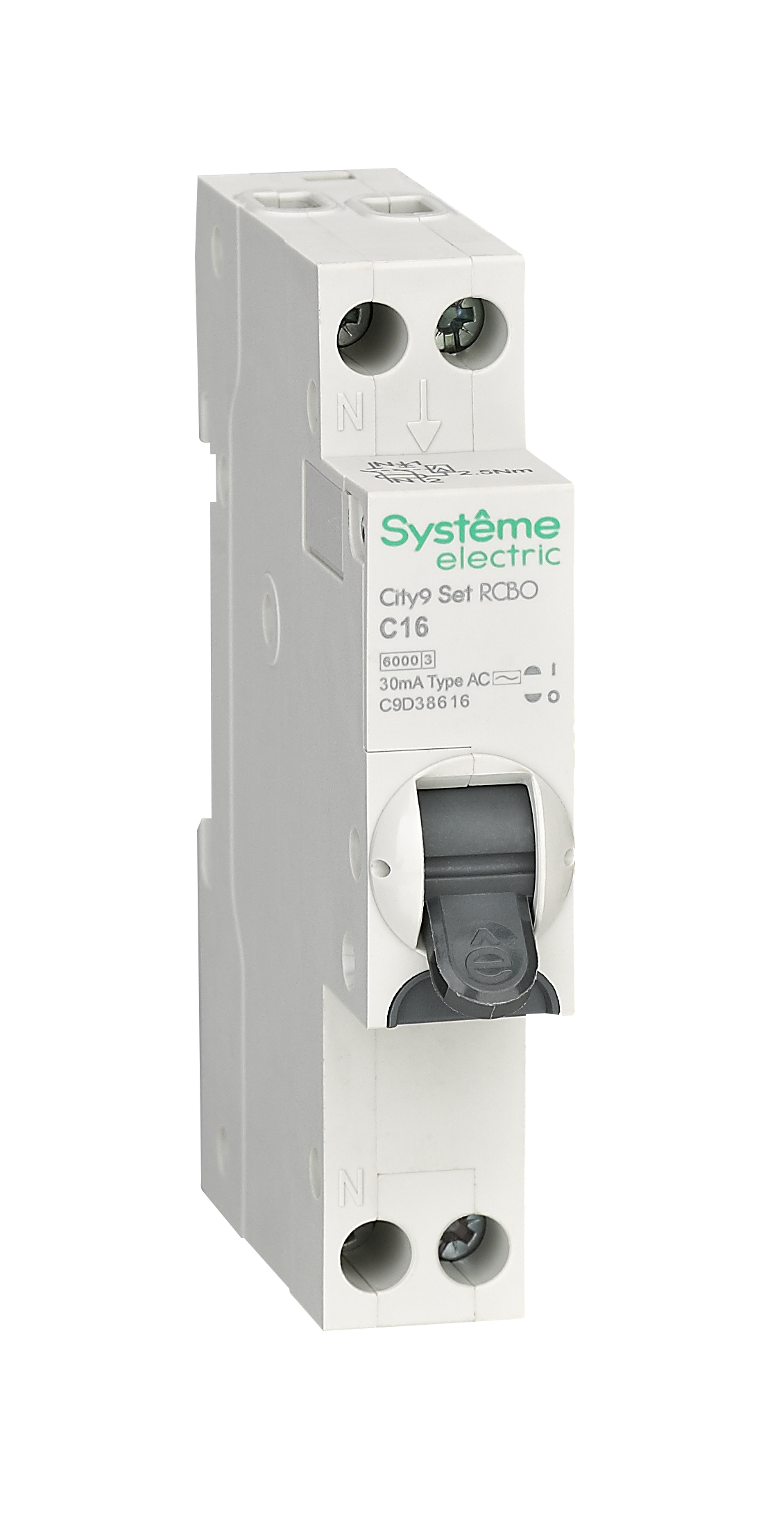 City9 АВДТ 1П+Н C16 6000A 30мА AC 18мм фото