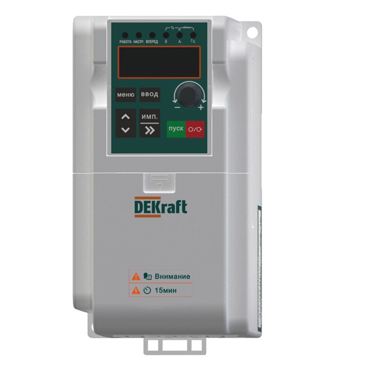 Преобразователь частоты Dekraft DEKV060 ПЧ-510-1PH-220В-0,4кВт DEKV060G0R4S2