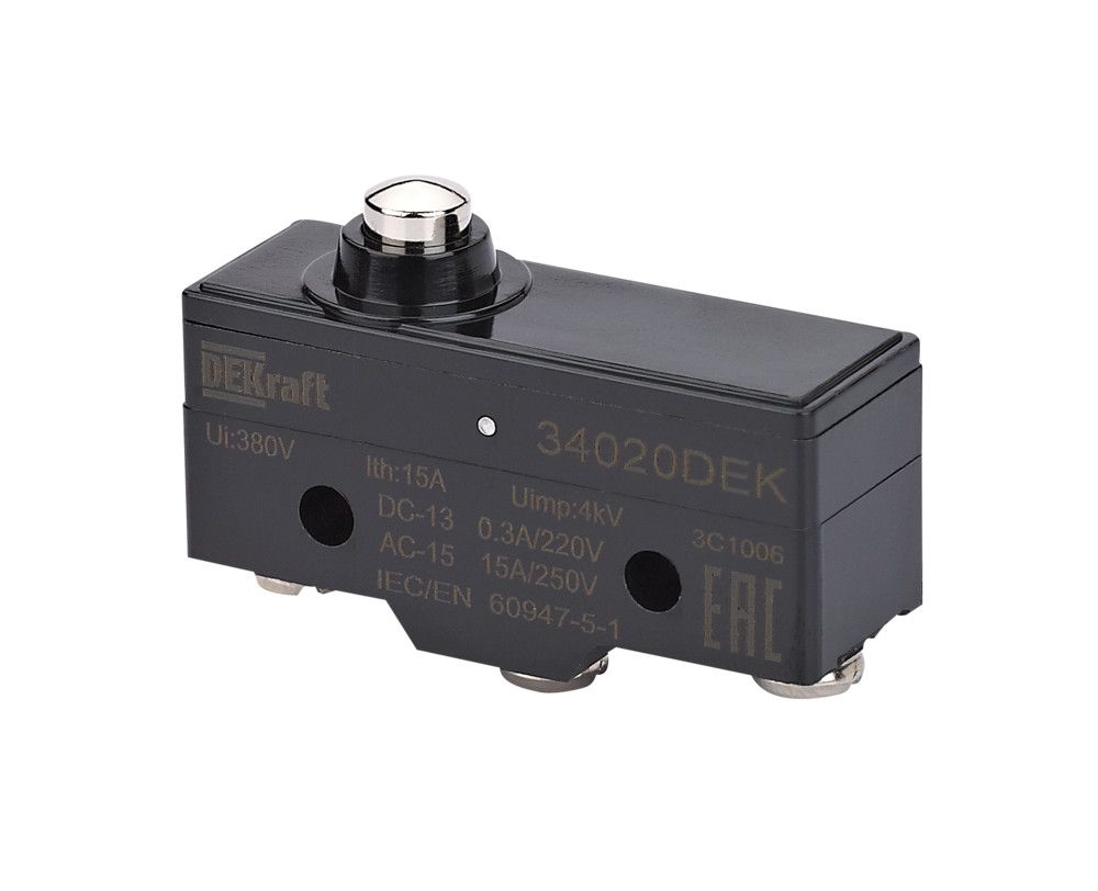 Миниатюрный конц. вык. 1НО1НЗ плунжерного типа фото