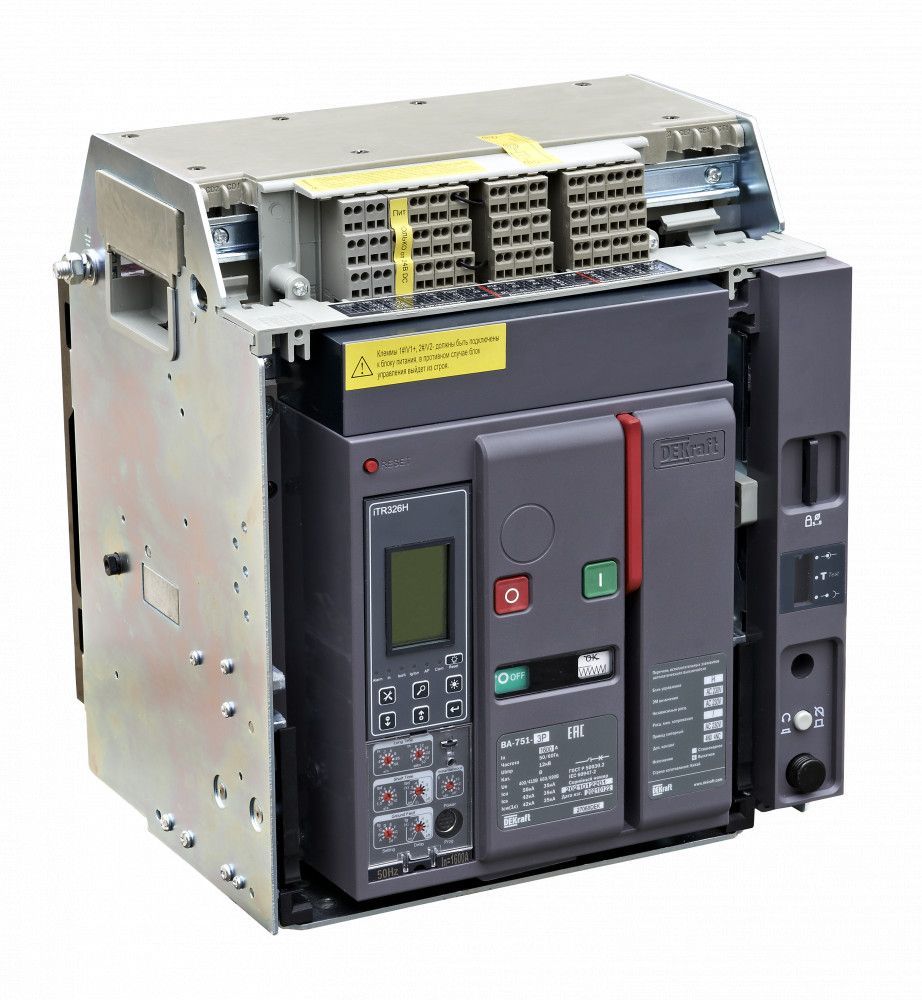 Воздушный авт. выключатель выкатной 3P 800А 50кА расцепитель Н ВА-751 фото