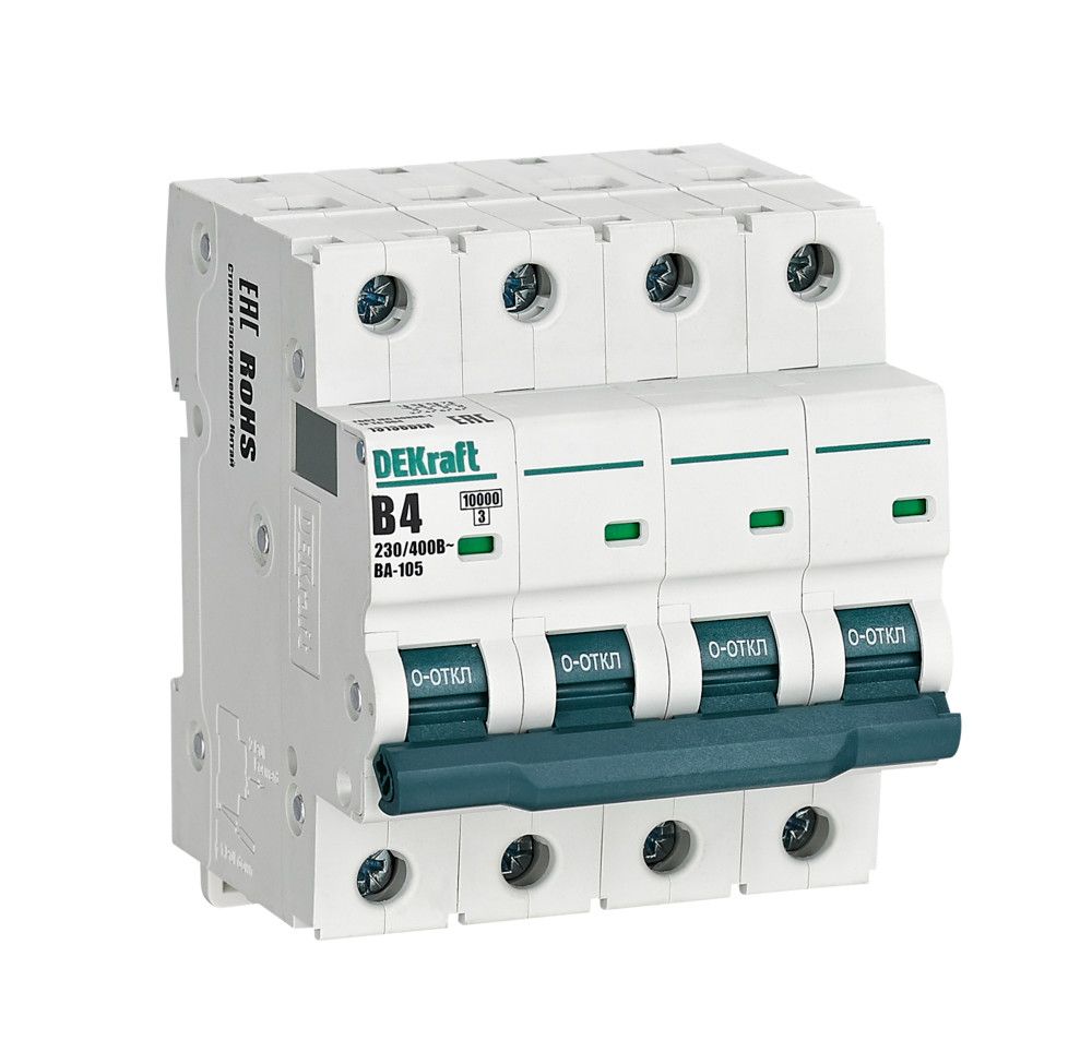Автоматический выключатель ВА-105 4P 4А B 10кА фото