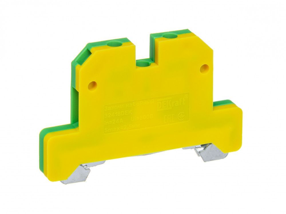 Зажим наборный заземляющий 24A 2,5мм2 ЗН-101 фото