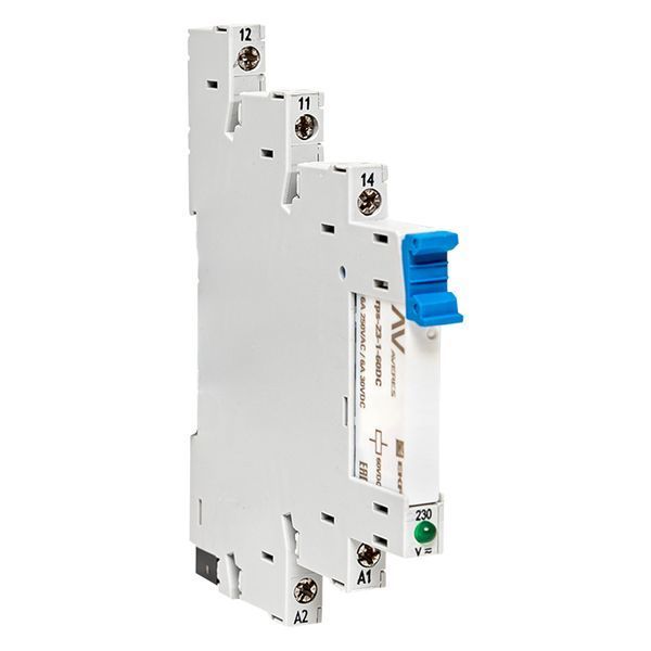 Реле промежуточное с розеткой в сборе РП slim 23/1 6A 230В AC фото