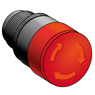 Головка кнопки управления с грибовидным толкателем, возврат поворотом MeyerTec MTB2-ES54 фото