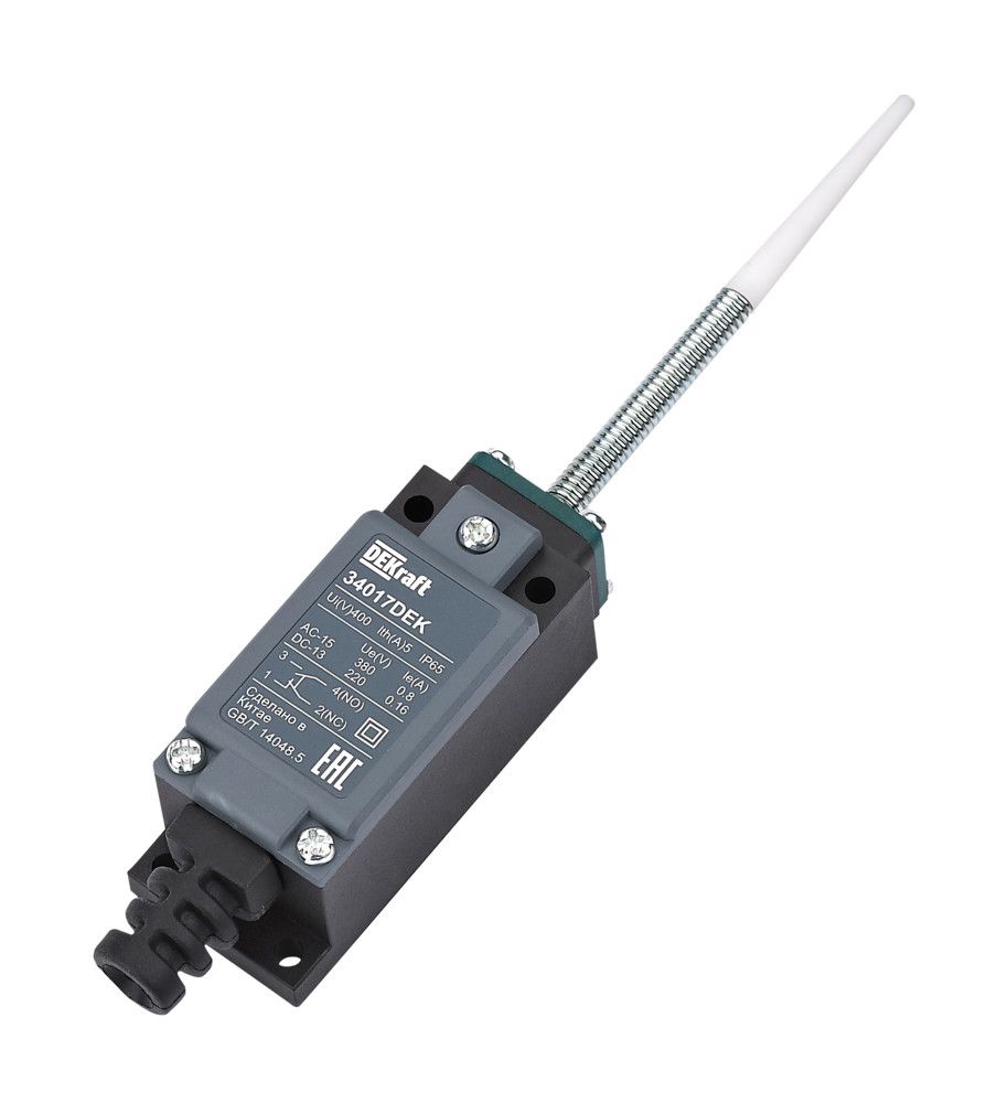 Концевой вык. пласт. 1НО1НЗ Пружинный рычаг фото