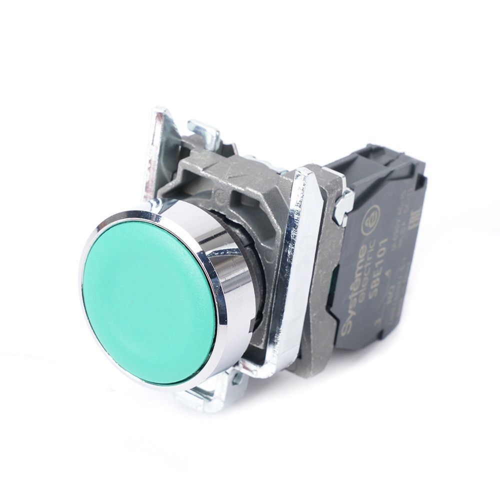 Кнопка SB4 в сборе модульная 22мм зеленая с возвратом металл 1НО фото