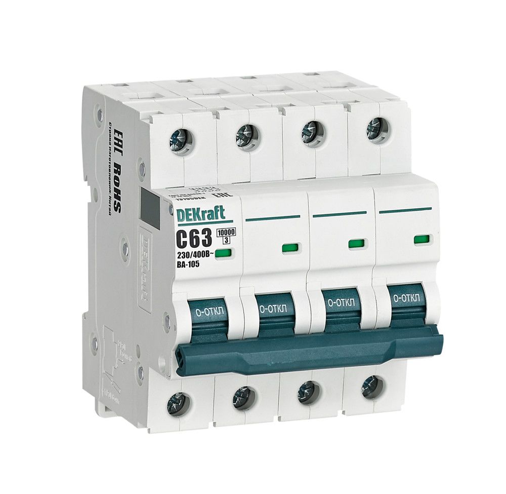 Автоматический выключатель ВА-105 4P 63А C 10кА фото