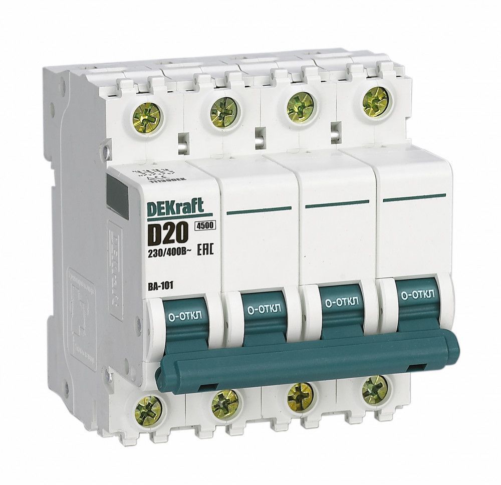 Автоматический выключатель ВА-101 4P 20А D 4.5кА фото