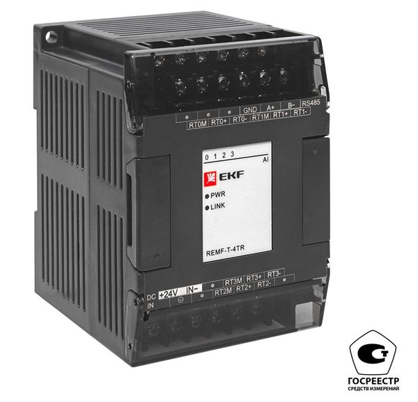 Модуль ввода термосопротивлений REMF 4 PRO-Logic EKF (с поверкой) фото