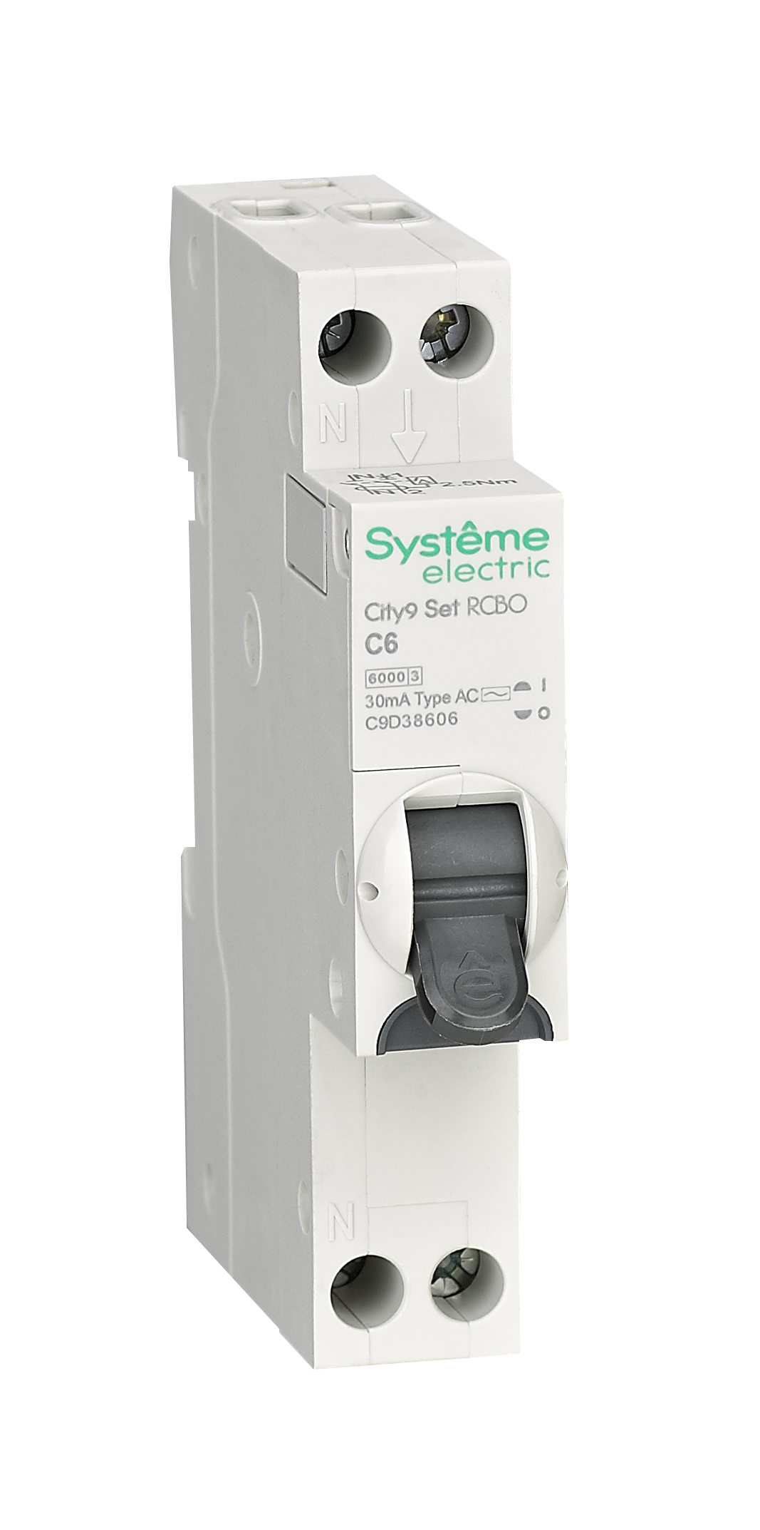 City9 АВДТ 1П+Н C6 6000A 30мА AC 18мм фото