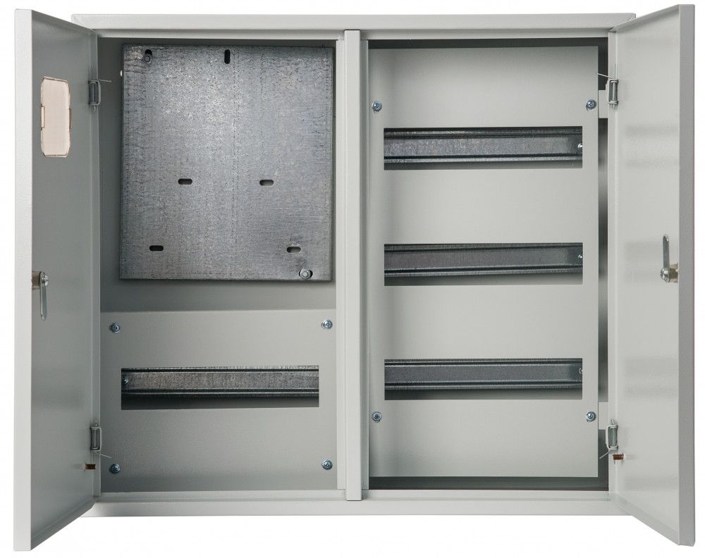 Корп. метал. две двери 520х585х160 3-фазн. 48 мод. IP31 ЩРУН-3/48 фото