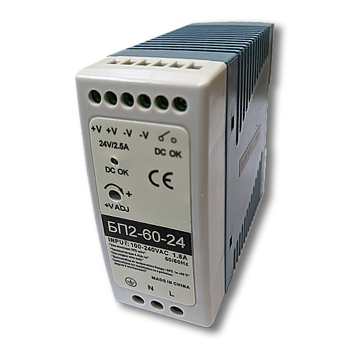 Теко БП2-60-24 Блок питания , максимальная мощность 60 ВТ, выходное напряжение 24 В DC, размер 22,5х90х100 фото