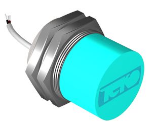 Теко ISN FS8A-31P-20-LZ, Индуктивный датчик,Sn=20 мм,корпус М36x1,5 Алюминий не заподлицо,10...30DC NO PNP,IP67,кабель фото