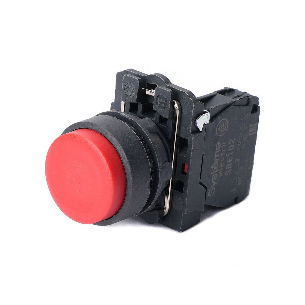 Кнопка SB5 в сборе модульная 22мм выступающая красная с возвратом пластик 1НЗ