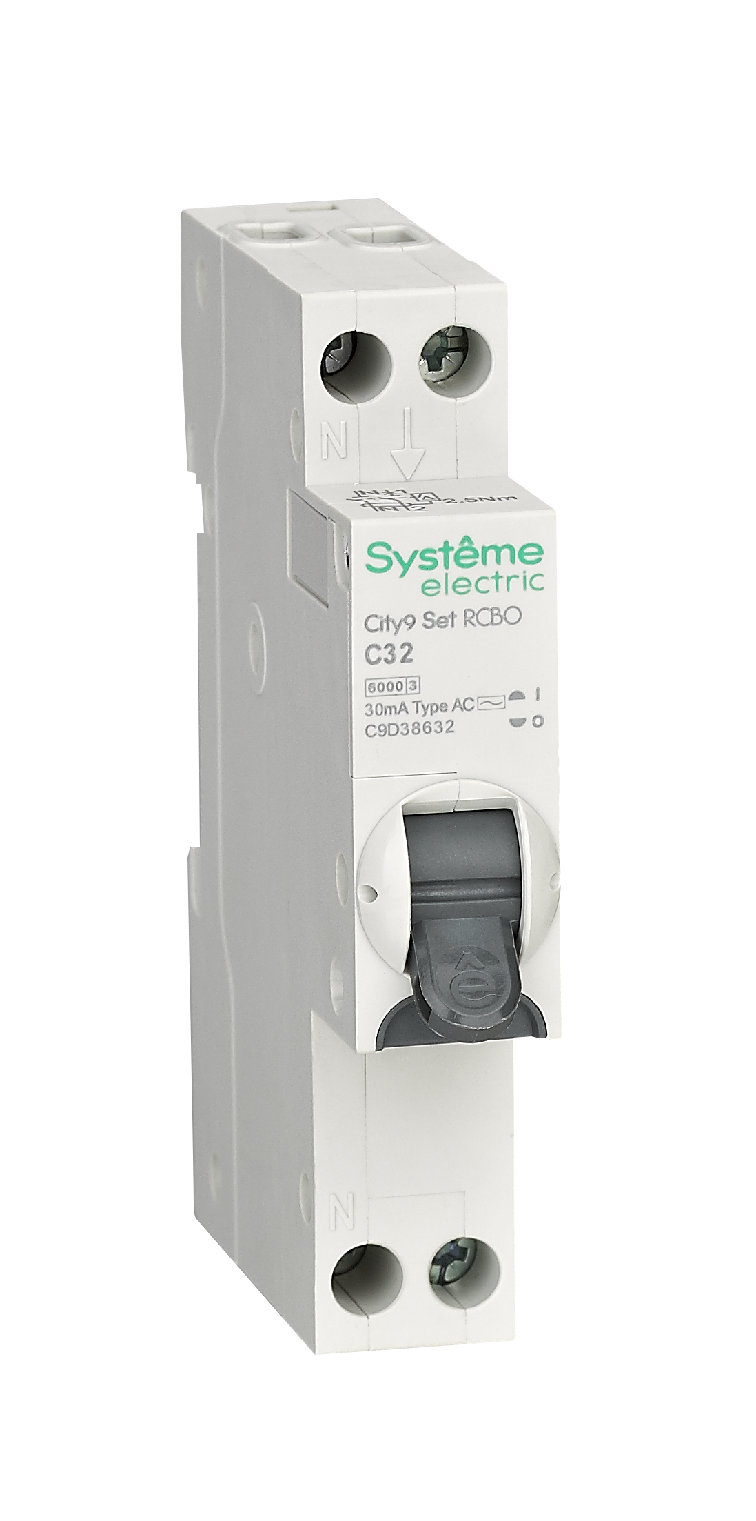 City9 АВДТ 1П+Н C32 6000A 30мА AC 18мм фото