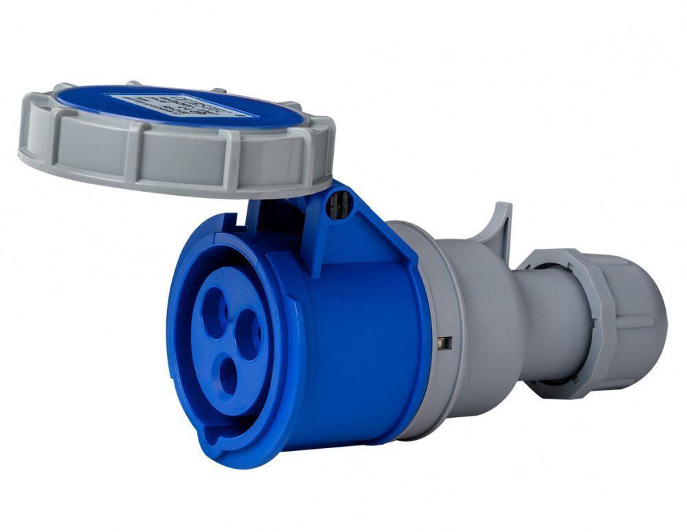 Розетка перен. 2Р+РЕ 32А 220В IP67 РП-103 фото