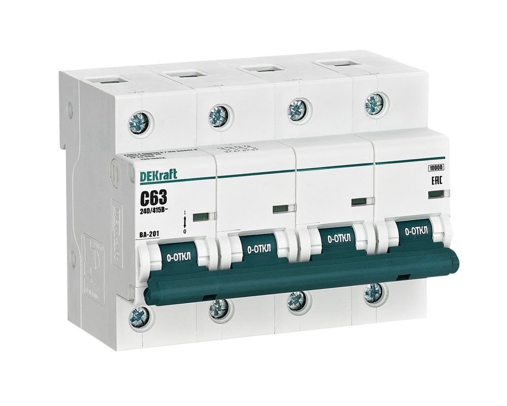 Автоматический выключатель ВА-201 4P 63А C 10кА фото