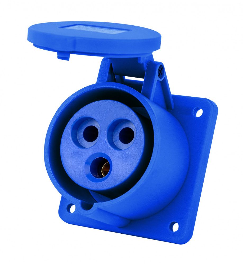 Розетка для скрытой проводки 2Р+РЕ 16А 220В IP44 РЩ-103 фото