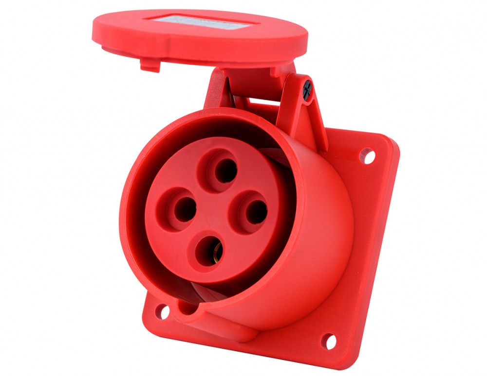 Розетка для скрытой проводки 3Р+РЕ 16А 380В IP44 РЩ-103 фото