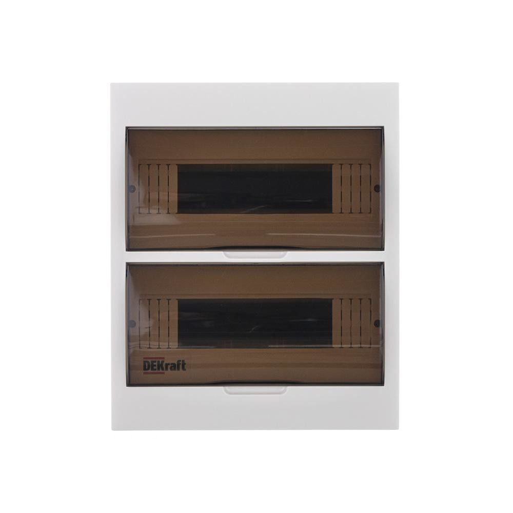 Корпус пластиковый навесной прозр. дв. 2 ряда 24 модуля IP41 ЩРН-П фото